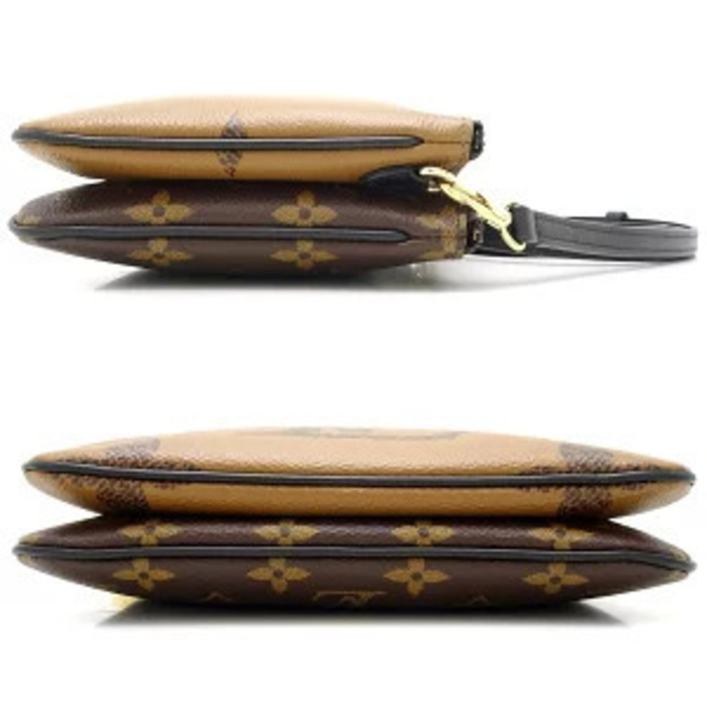 Louis Vuitton Double Zip Brown Bag Shoulder Crossbody Pochette